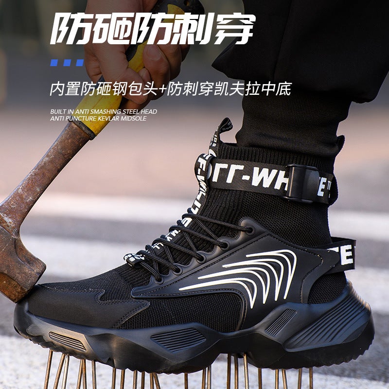 Men's High-Top Labor Protection Shoes – Breathable Steel Toe, Anti-Puncture, Wear-Resistant - Image 5